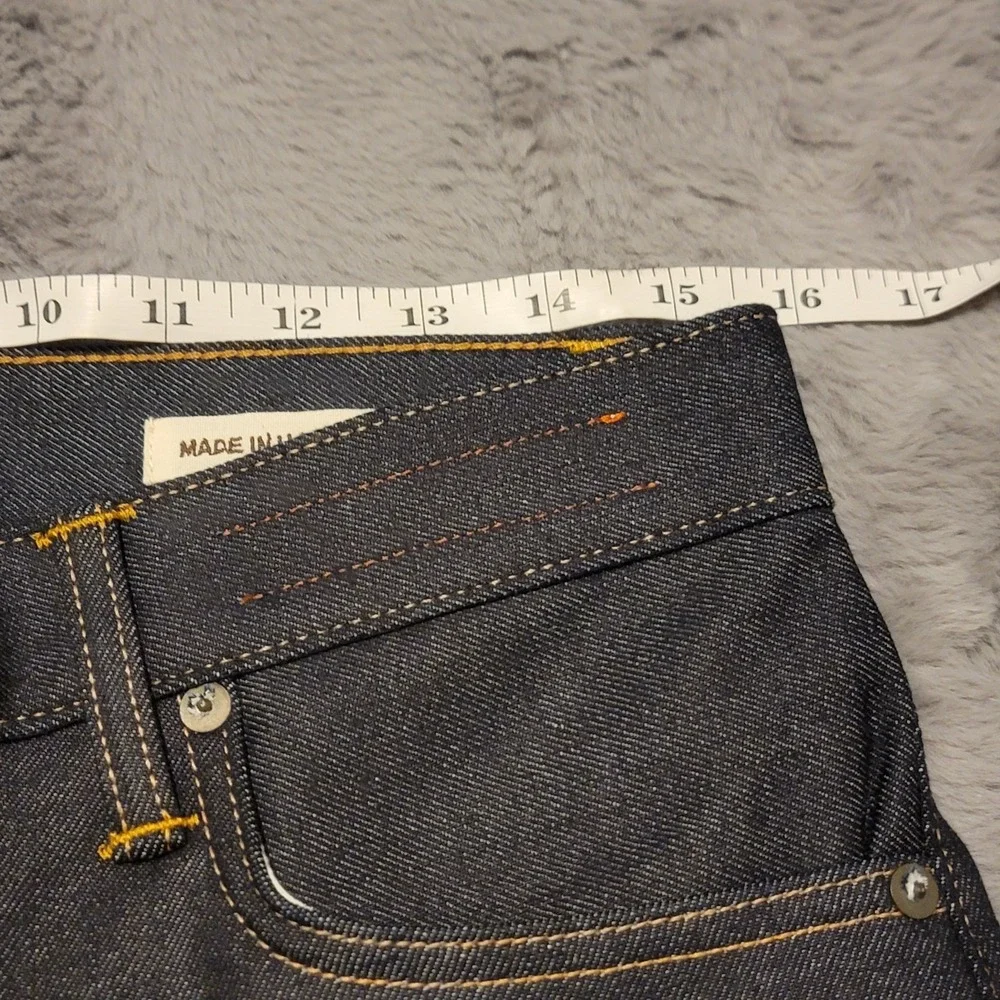 Hiroshi Kato Jeans Mens 31x34 Indigo Raw Blue Pen Slim 4-Way Stretch Selvedge - Picture 8 of 11